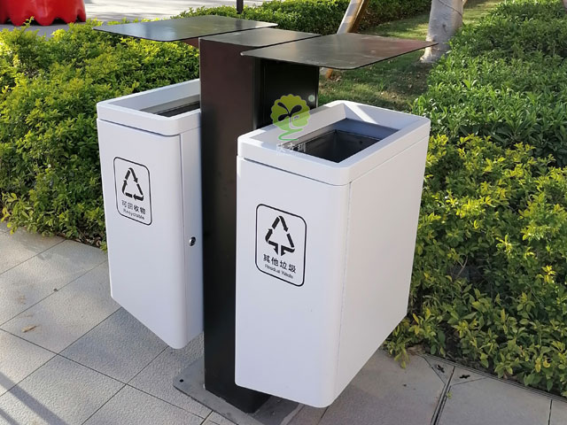 不銹鋼戶外金屬果皮箱-坂田道路其他垃圾分類(lèi)桶