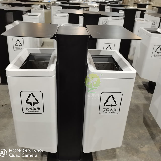 不銹鋼戶外金屬果皮箱-坂田道路其他垃圾分類(lèi)桶